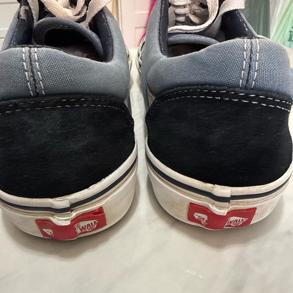 Vans Old Skool Womens 9.5/Mens 8 Blue Black Skate Shoes Low Top Canvas Sneakers - Picture 3 of 7